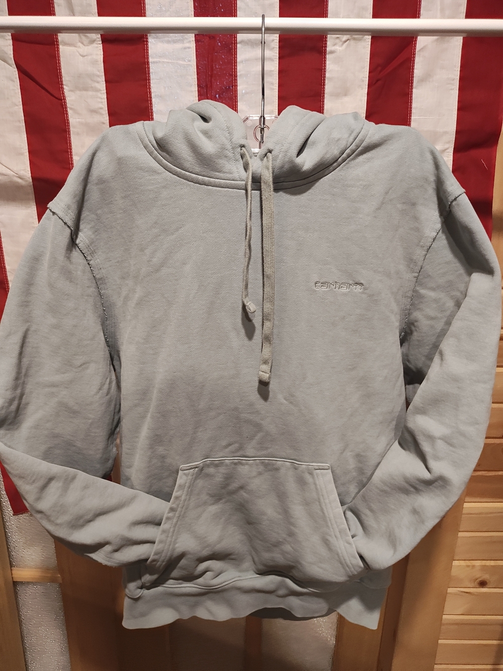 Carhartt Men's Light Gray Pullover Hoodie Sweatshirt